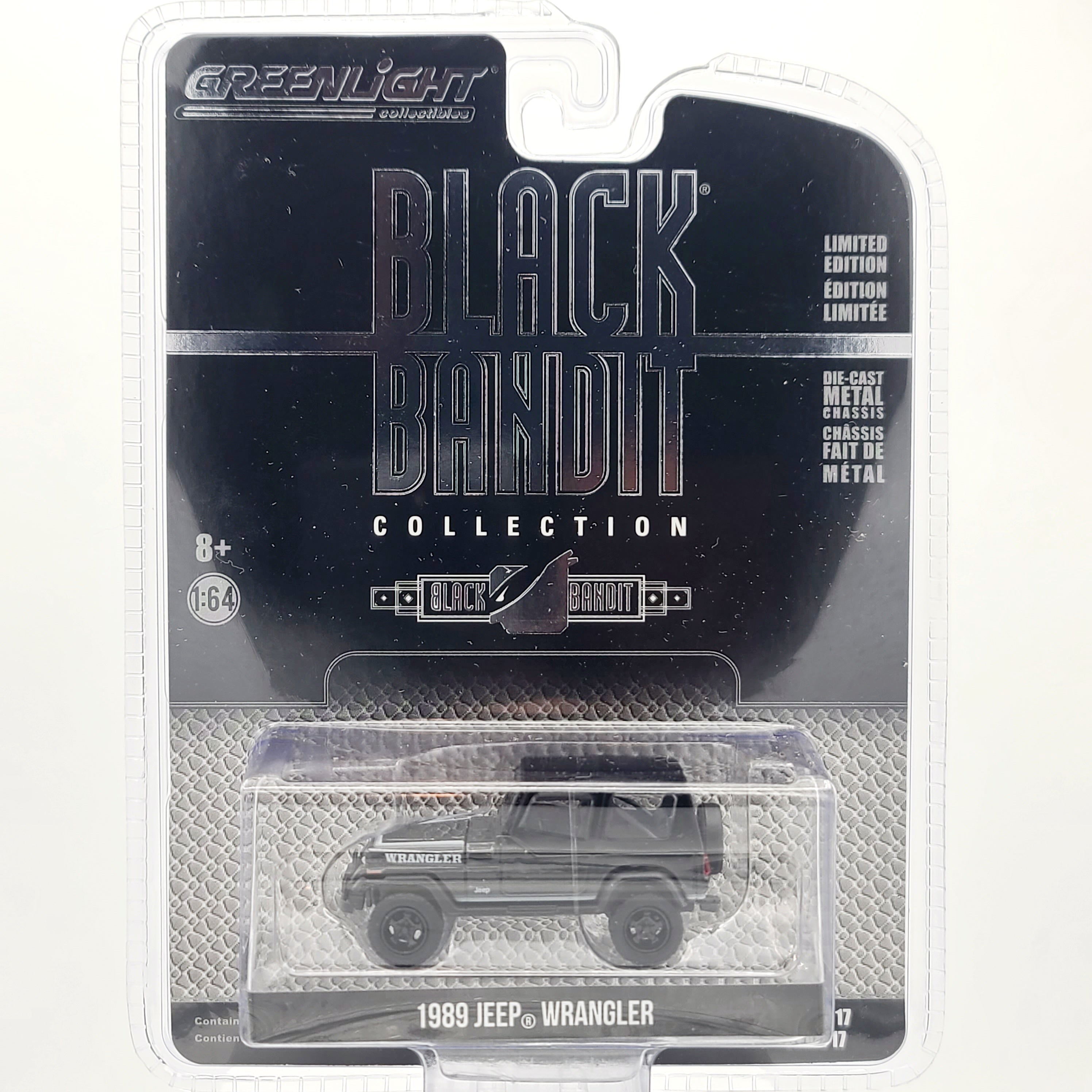 GreenLight Collectibles '89 Jeep Wrangler - 1:64 (2017 Black Bandit Series 17)